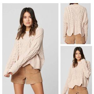 Blank NYC Chenille Slightly Cropped Chunky Sweater szXS